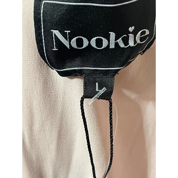 Nookie Hollywood Bodycon Off Shoulder Midi Dress Blush Size Large - Picture 6 of 12